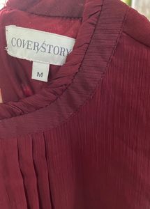 Coverstory Maroon Color Dress.