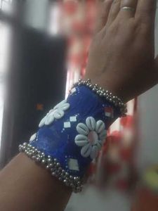 Blue Floral handcuff