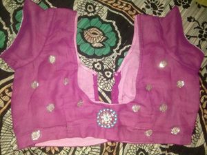 New Purple Saree With Stone EmbroideryBorder