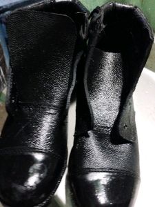 Black Leather Work Boots