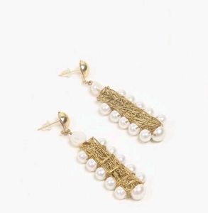 AJIO - Coiled Pearl Dangles Earrings