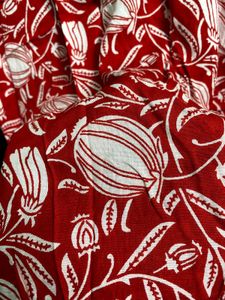 Red Floral Print Top