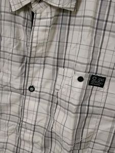 White Check Shirt Half Sleeves
