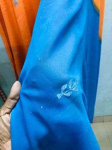 SKD Heavy Georgette With Inner Lining Orange And Blue Coloured , Beautiful Comfortable Night Quality Cloth