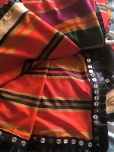 saree with attached unstitched blouse