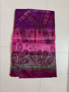 Paper printed saree