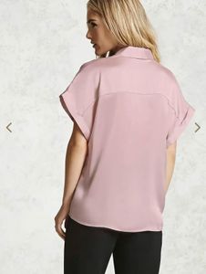 Elegant Pink V-Neck Top