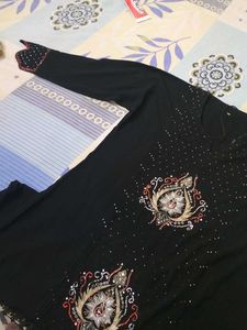 Elegant Black Embellished Abaya