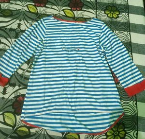 oversized blue &amp; white striped tshirt kpop fangirl