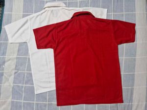 Polo Shirts - Red &amp; White