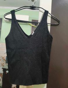 Black Knit Tank Top