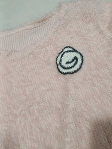 Pink Fuzzy Sweater Dress