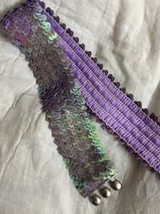 💜🩵🤍Iridescent Sequin Snap Belt ✨