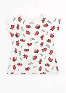 white tshirt cute panda printed