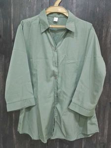 Green Button-Down Shirt