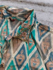 Diamond Print Casual Kurta