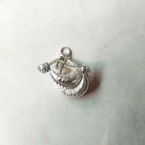 Handcrafted 925 Silver White Dimond Bali Earrings