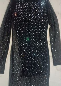 Sparkly Black Bodycon Dress