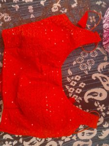Black ND Red Sequin Saree