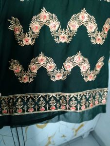 Green Embroidered Kurta Set