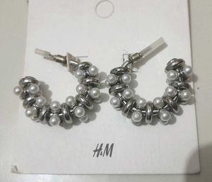 H&amp;M Pearl Hoop Earrings