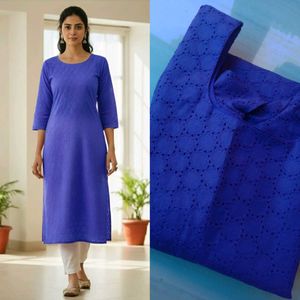 New Elegant Blue Hakoba Kurta
