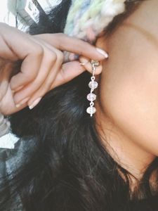 White Crystal Earrings