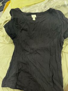 H&M Casual Black T-Shirt