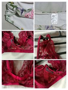 Combo Of 1 Bra & One Brief With Freebie