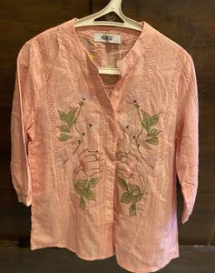 baby pink kurti