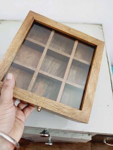 Wooden Shadow Box Display Case Oriflame