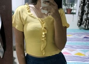 Mustard Yellow Crop Top