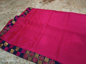 Pink Saree With Blouse