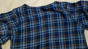 Blue Plaid Tie-Waist Top