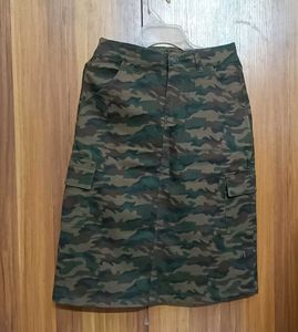 Cargo Denim Skirt