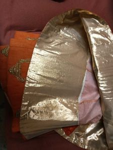 1-TimeUsed Orange Embroidered Lehenga Skirt