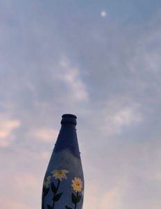 Hand-Painted Floral Bottle