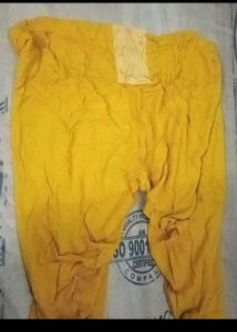 Yellow Ethnic Bottom women shalwar lilen