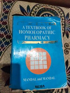 Textbook Of Homeopathic Pharmacy Mandal And Manda