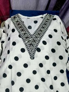 Polka Dot Kurta Set