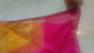 Gorgeous Pink &amp; Yellow Saree