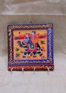 Handed painted wooden key holder