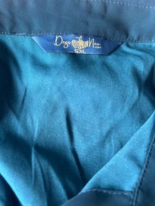 Teal Blue Embellished Co-ords Set | 4XL–5XL