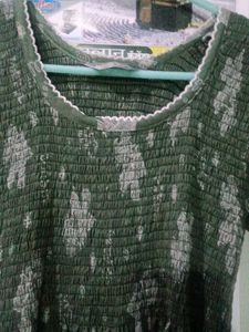 Floral Print Olive Green gown