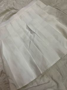White Pleated Skirt