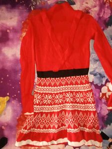 Red Woolen Dress🎀
