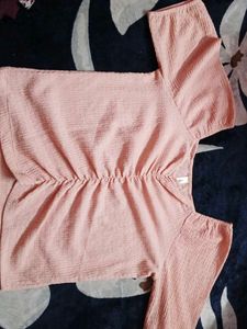 Cute Pink Flutter Sleeve Top