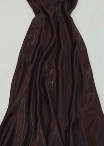 Sleek Brown Cowl Neck Slip Dress