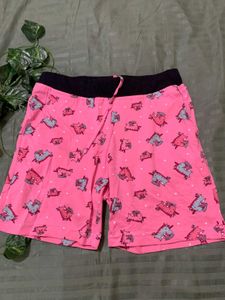 Pink Cartoon Shorts