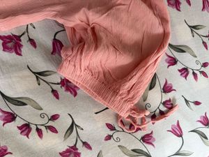 Peach Off-Shoulder Top